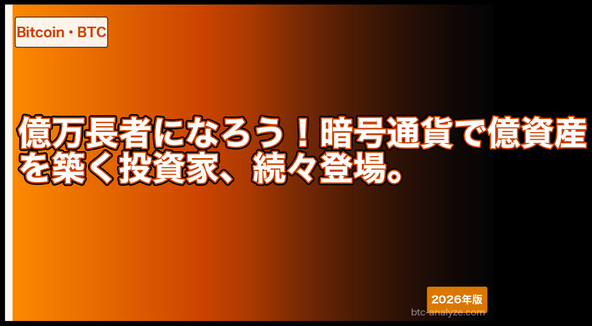 億万長者になろう！暗号通貨で億資産を築く投資家、続々登場。