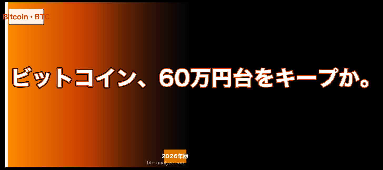 ビットコイン、60万円台をキープか。
