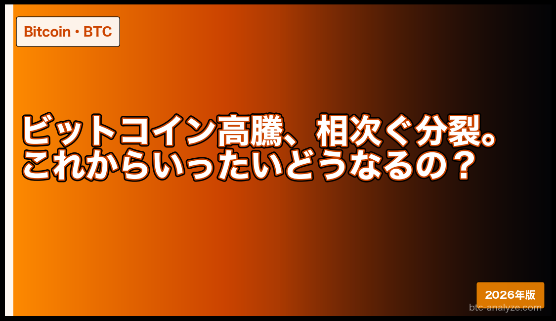 ビットコイン高騰、相次ぐ分裂。これからいったいどうなるの？