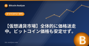 【仮想通貨市場】全体的に価格迷走中。ビットコイン価格も安定せず。の解説画像