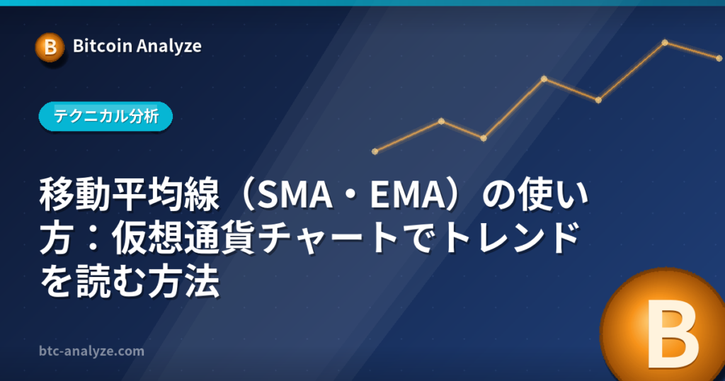 移動平均線（SMA・EMA）の使い方：仮想通貨チャートでトレンドを読む方法の解説画像