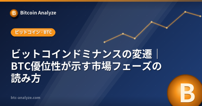 ビットコインドミナンスの変遷｜BTC優位性が示す市場フェーズの読み方の解説画像
