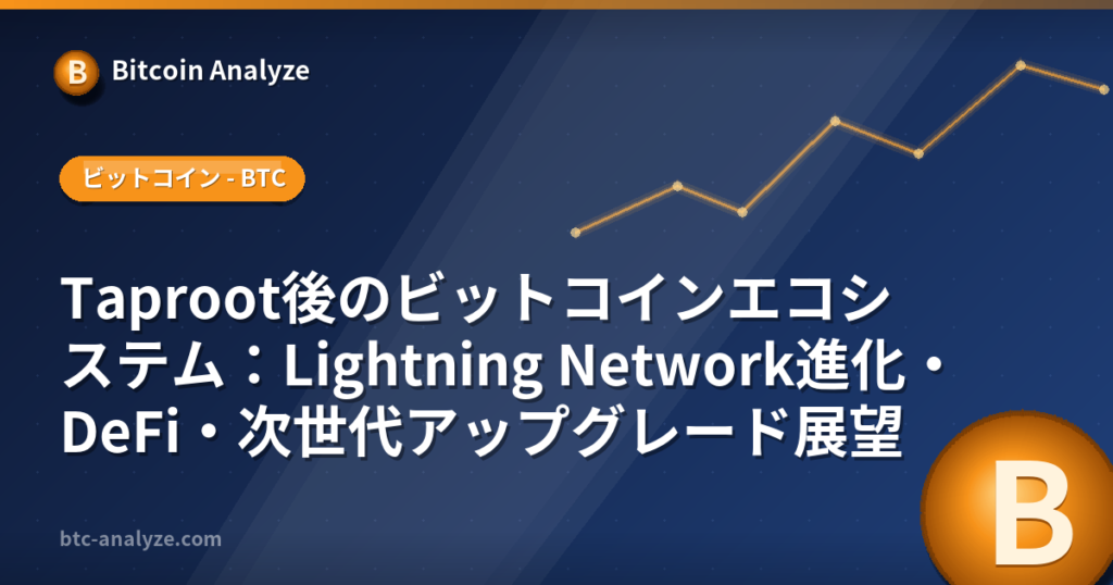 Taproot後のビットコインエコシステム:Lightning Network進化・DeFi・次世代アップグレード展望の解説画像