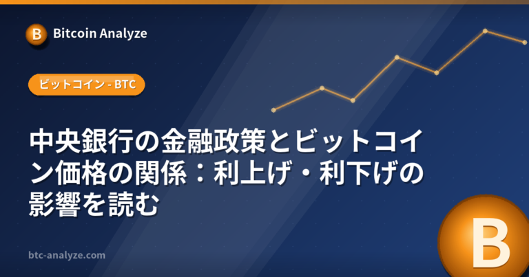 中央銀行の金融政策とビットコイン価格の関係：利上げ・利下げの影響を読むの解説画像