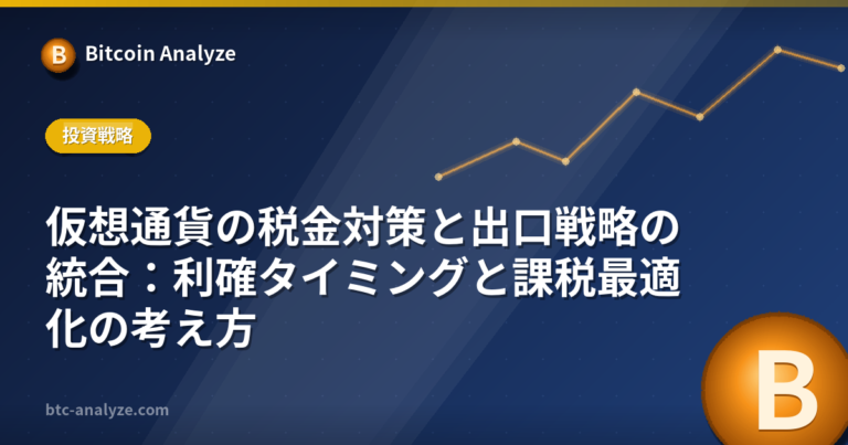 仮想通貨の税金対策と出口戦略の統合：利確タイミングと課税最適化の考え方の解説画像