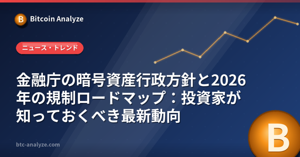 金融庁の暗号資産行政方針と2026年の規制ロードマップ：投資家が知っておくべき最新動向の解説画像