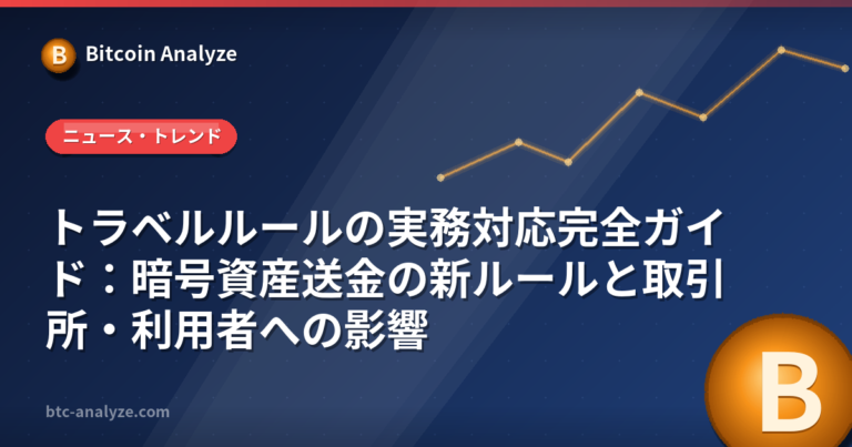 トラベルルールの実務対応完全ガイド：暗号資産送金の新ルールと取引所・利用者への影響の解説画像