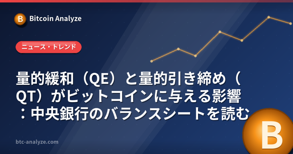 量的緩和（QE）と量的引き締め（QT）がビットコインに与える影響：中央銀行のバランスシートを読むの解説画像