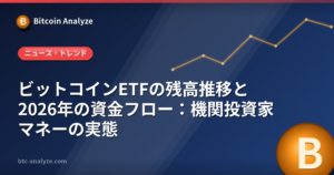 ビットコインETFの残高推移と2026年の資金フロー:機関投資家マネーの実態の解説画像