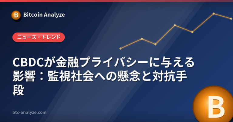 CBDCが金融プライバシーに与える影響：監視社会への懸念と対抗手段の解説画像