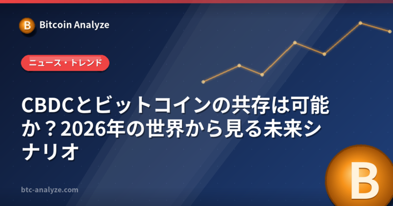 CBDCとビットコインの共存は可能か？2026年の世界から見る未来シナリオの解説画像