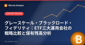 グレースケール・ブラックロード・フィデリティ:ETF三大運用会社の戦略比較と保有残高分析の解説画像