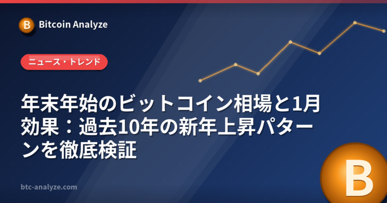 年末年始のビットコイン相場と1月効果：過去10年の新年上昇パターンを徹底検証の解説画像