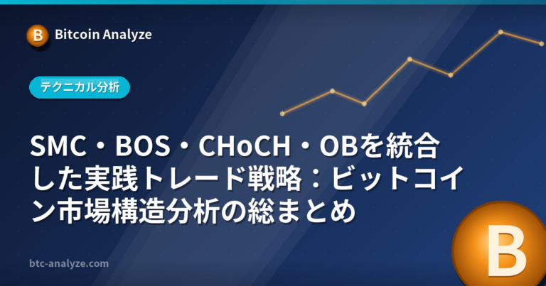 SMC・BOS・CHoCH・OBを統合した実践トレード戦略：ビットコイン市場構造分析の総まとめの解説画像