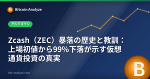 Zcash（ZEC）暴落の歴史と教訓：上場初値から99%下落が示す仮想通貨投資の真実の解説画像