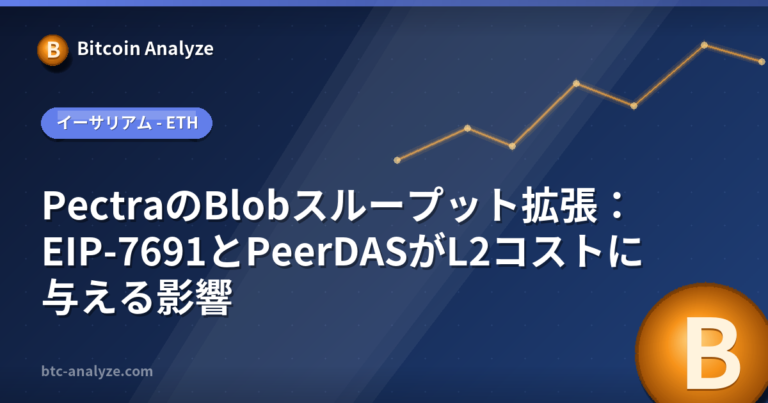 PectraのBlobスループット拡張：EIP-7691とPeerDASがL2コストに与える影響の解説画像