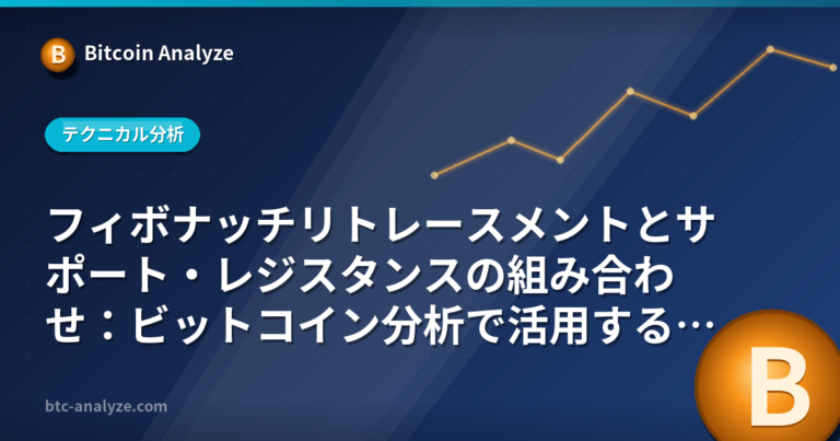 フィボナッチリトレースメントとサポート・レジスタンスの組み合わせ：ビットコイン分析で活用するコンフルエンス手法の解説画像