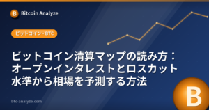 ビットコイン清算マップの読み方：オープンインタレストとロスカット水準から相場を予測する方法の解説画像