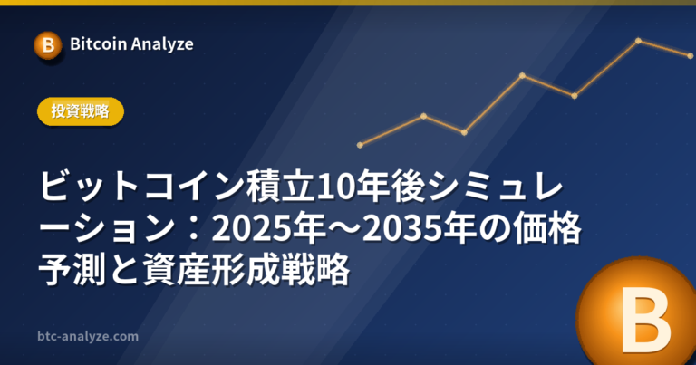 ビットコイン積立10年後シミュレーション：2025年〜2035年の価格予測と資産形成戦略の解説画像