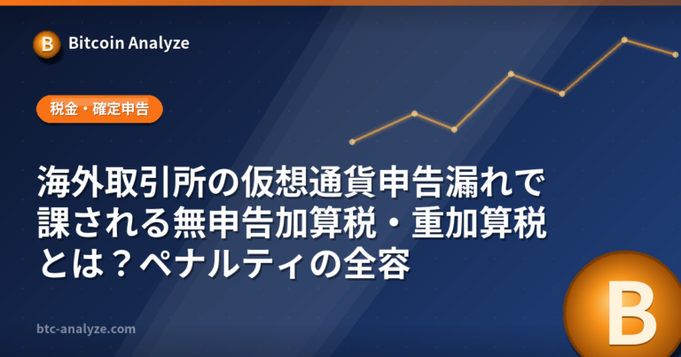 海外取引所の仮想通貨申告漏れで課される無申告加算税・重加算税とは？ペナルティの全容の解説画像
