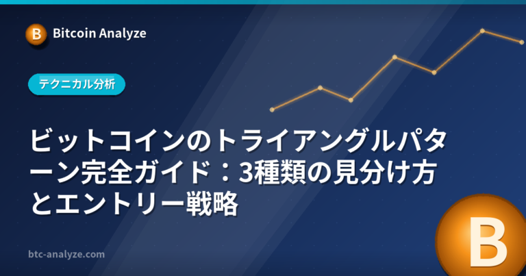 ビットコインのトライアングルパターン完全ガイド：3種類の見分け方とエントリー戦略の解説画像