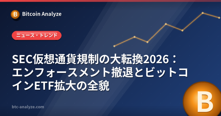 SEC仮想通貨規制の大転換2026：エンフォースメント撤退とビットコインETF拡大の全貌の解説画像