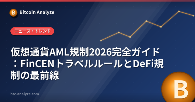 仮想通貨AML規制2026完全ガイド：FinCENトラベルルールとDeFi規制の最前線の解説画像