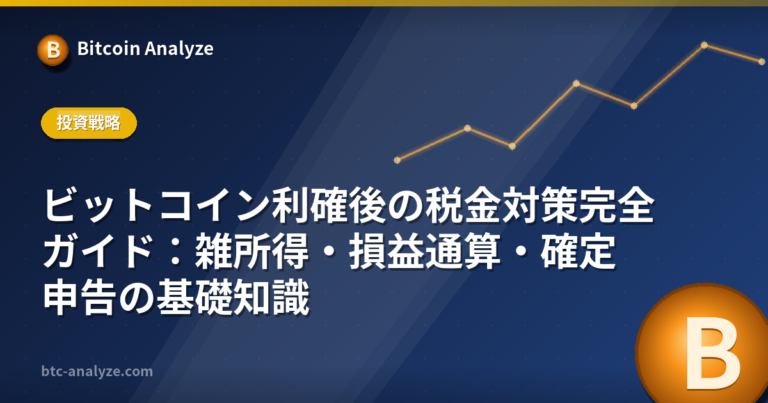 ビットコイン利確後の税金対策完全ガイド：雑所得・損益通算・確定申告の基礎知識の解説画像