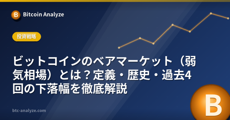 ビットコインのベアマーケット（弱気相場）とは？定義・歴史・過去4回の下落幅を徹底解説の解説画像