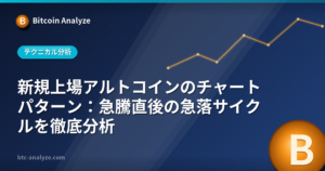 新規上場アルトコインのチャートパターン：急騰直後の急落サイクルを徹底分析の解説画像