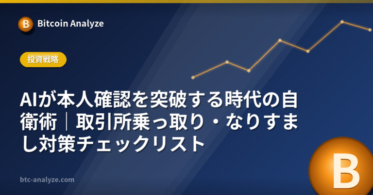 AIが本人確認を突破する時代の自衛術｜取引所乗っ取り・なりすまし対策チェックリストの解説画像